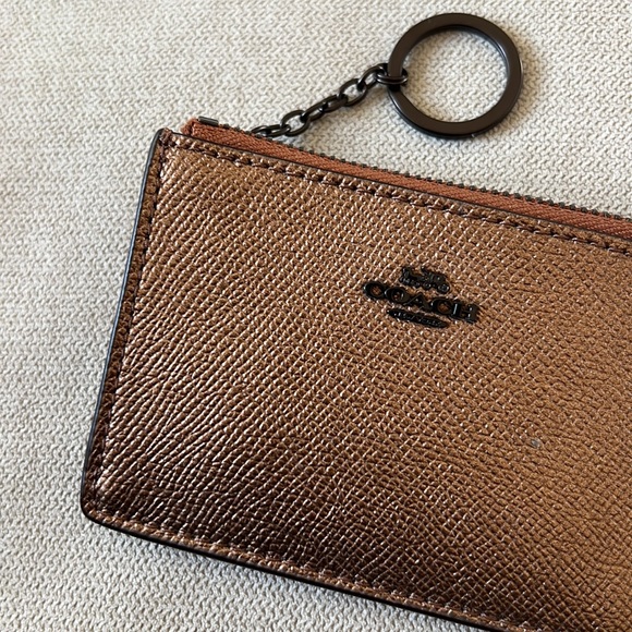 NWT Coach Card Case Metallic Bronze - Picture 4 of 5